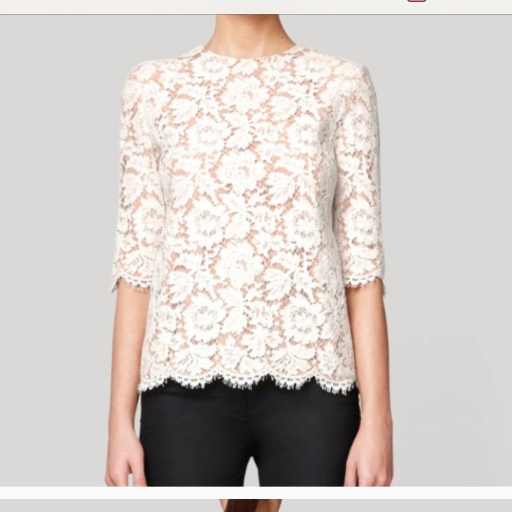 Stella McCartney Lace Top -beige/cream sz 44/US 8